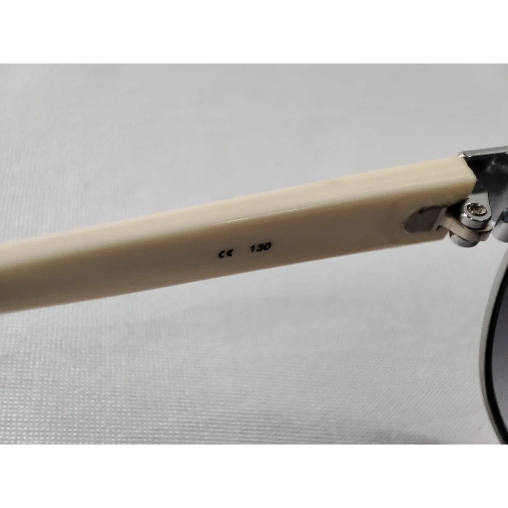 Michael Kors Natalia M2473S Aviator Sunglasses‎ White Silver 64-13-130 Near Mint